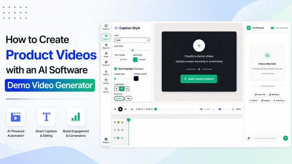 How to Create Product Videos with an AI Software Demo Video Generator